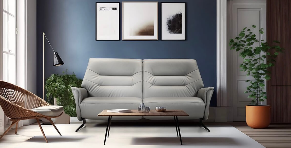 Salon avec canapé — KanapM magasin Pornic